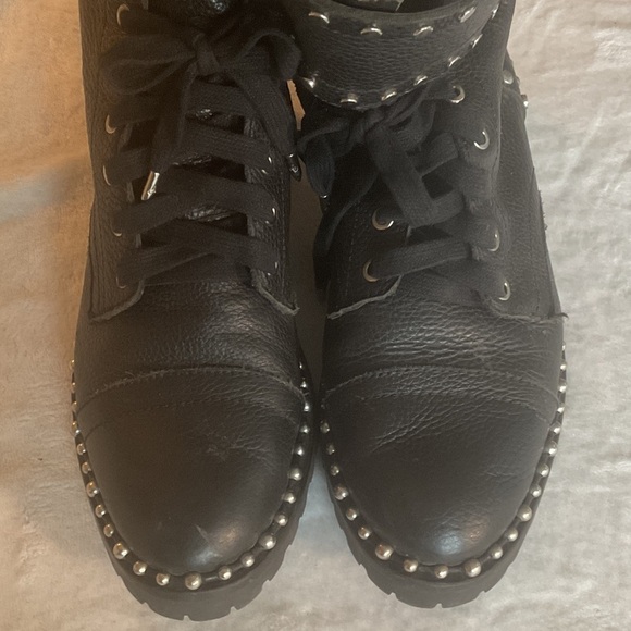 Sam Edelman Black Studded Combat Boots - Picture 2 of 5